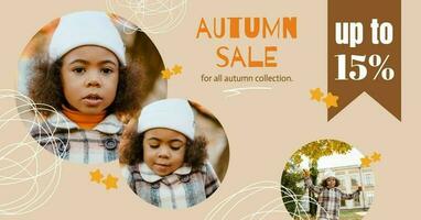 Kids Fashion Autumn Sale Banner template