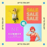 Yellow Summer Collection Sale Instagram Post template