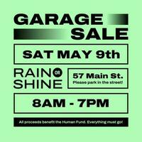 Garage Sale Green and Black Design template