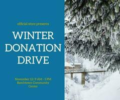 Winter donation drive template