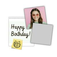 Birthday Girl Photo Portrait  template