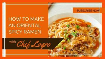 Oriental spicy ramen recipe template