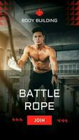 Red Masculine Battle Rope Workout Instagram Story template