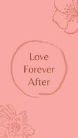 Pink Doodle Love Forever After Instagram Story template