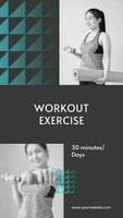 Blue Masculine Daily Workout Exercise Instagram Story template