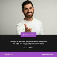 Purple Minimalist Motivation Quote Instagram Post template