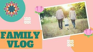 Family vlog promo template