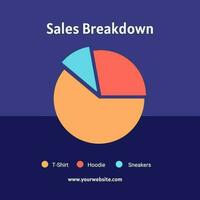 Purple Simple Sales of the Month Chart Instagram Post template
