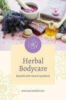Purple Floral Herbal Bodycare Pinterest template