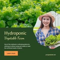 Green Casual Hydroponic Farm Instagram Post template