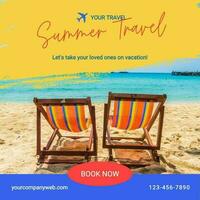 Summer Travel Instagram Post template