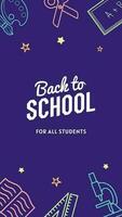 Purple Playful Back to School Instagram Story template