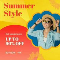 Yellow Casual Special Summer Sale Instagram Post template