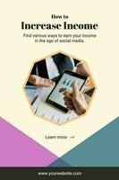 Beige Modern How to Increase Income Pinterest template