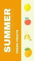 Fresh Summer Fruits template