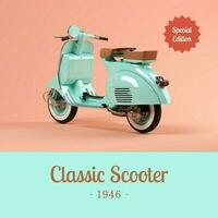 Orange Minimalist Special Edition Scooter Instagram Post template
