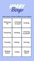 Hobby Bingo Game Template