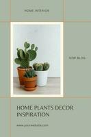 Green Minimalist Home Plant Decoration Pinterest template