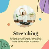 Beige Blob Body Stretching Instagram Post template