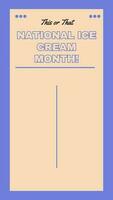 This or That Social Media Template for National Ice Cream Month