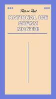 This or That Social Media Template for National Ice Cream Month