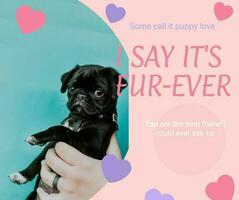 Puppy adoption promo template