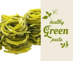 Healthy green pasta template