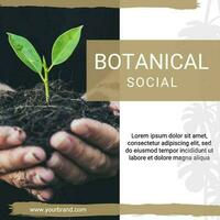 Botanical Social Cover Page template