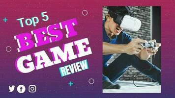 Game Review Promo template