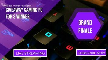 PC Gaming Give Away template