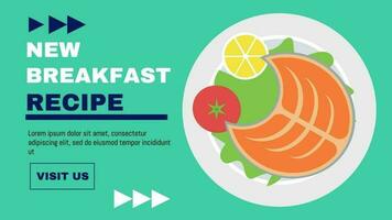 Breakfast recipe promo template