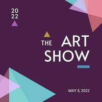 Purple Polygonal Art Show Instagram Post template