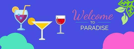 Welcome to Paradise Banner template