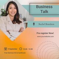 Gradient Business Talks Invitation Instagram Post template