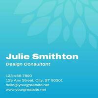 Light Blue Square Consultant Business Card Template