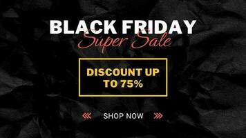 Simple Black Friday Sale Youtube Banner template