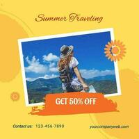 Traveling Summer Discount Instagram Post template