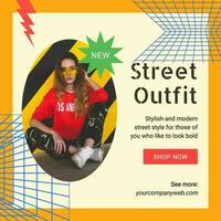 Retro Fashion Trend Instagram Post template