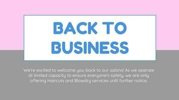 Salon back to business promo template