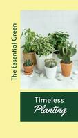 Green and Yellow plant template