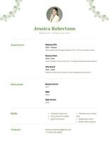 Beauty Themed Resume Template