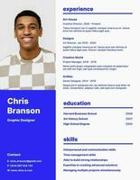 Modern Blue Resume Template