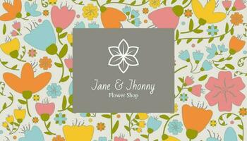 Floral Pattern Namecard for Florist template