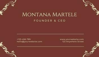Brown Luxury Furniture Store Business Card template