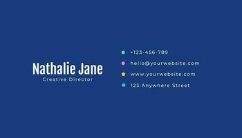 Blue Playful Creative Agency Business Card template