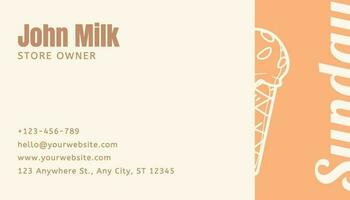 Beige Minimalist Store Owner Business Card template