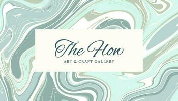 Green Abstract Art and Craft Gallery Business Card template