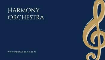 Blue Elegant Harmony Orchestra Business Card template