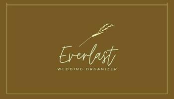 Gold Minimalist Wedding Organizer Business Card template