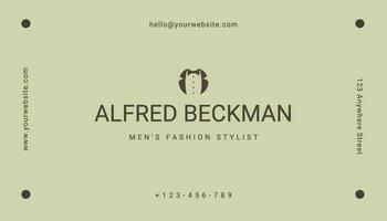 Brown Minimalist Men Fashion Style Business Card template